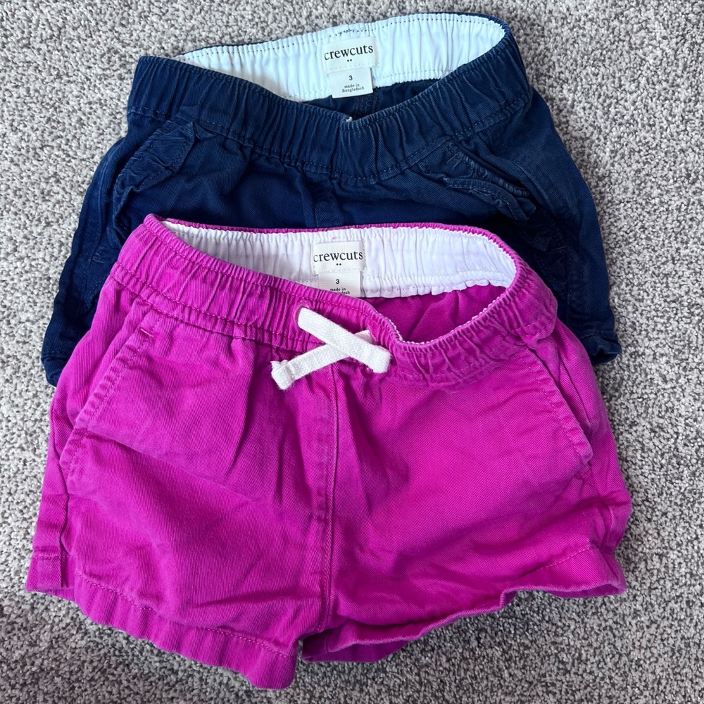 Crewcuts Kids Size 3  - 100% Cotton Shorts Bundle